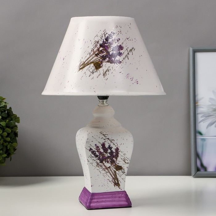 Лампа настольная керамика "Лаванда" Е14 25W 220В 37,5х25х25 см RISALUX