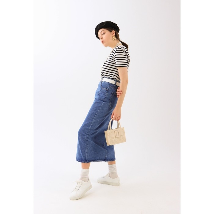 Сумка женская тоут на молнии, длинная цепь, цвет белый