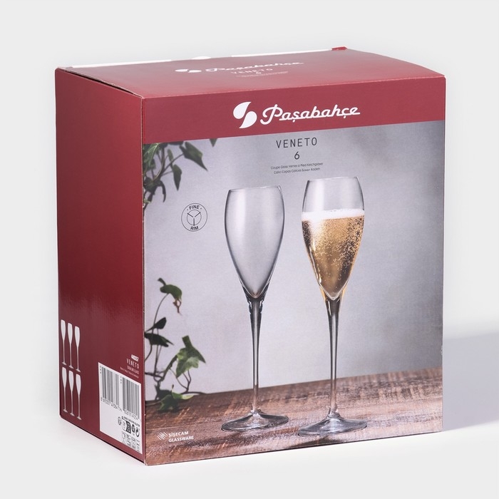 Набор стеклянных бокалов Veneto, 225 мл, 6 шт Набор стеклянных бокалов Veneto, 225 мл, 6 шт