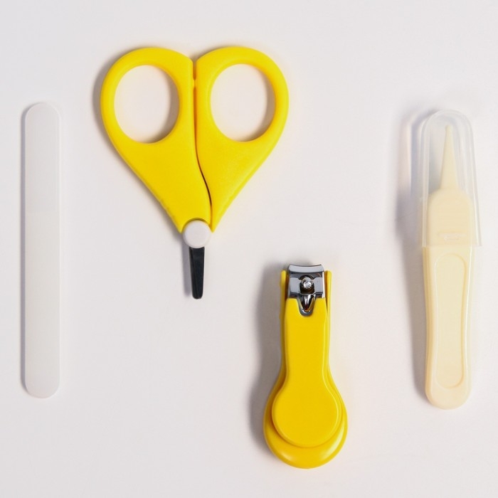 Набор по уходу за ребенком, 4 предмета, цвет желтый Набор по уходу за ребенком, 4 предмета, цвет желтый