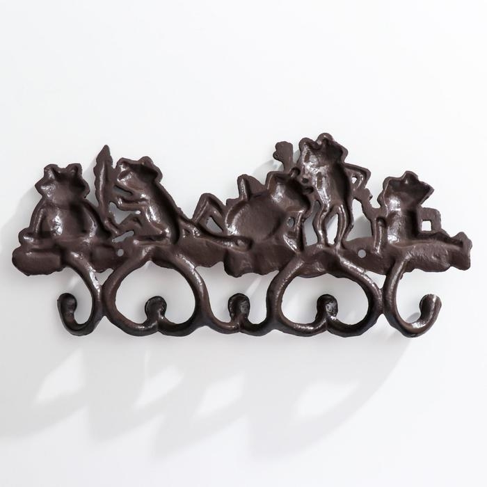 Крючки декоративные металл Крючки декоративные металл "Лягушки" 14х31х4 см