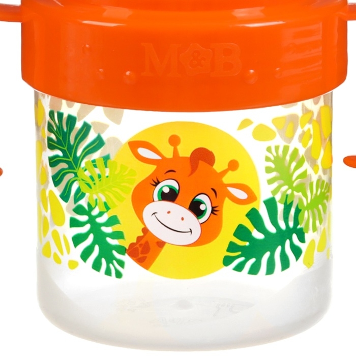 Поильник детский с твёрдым носиком «Жирафик», 140 мл., с ручками, цвет оранжевый Поильник детский с твёрдым носиком «Жирафик», 140 мл., с ручками, цвет оранжевый