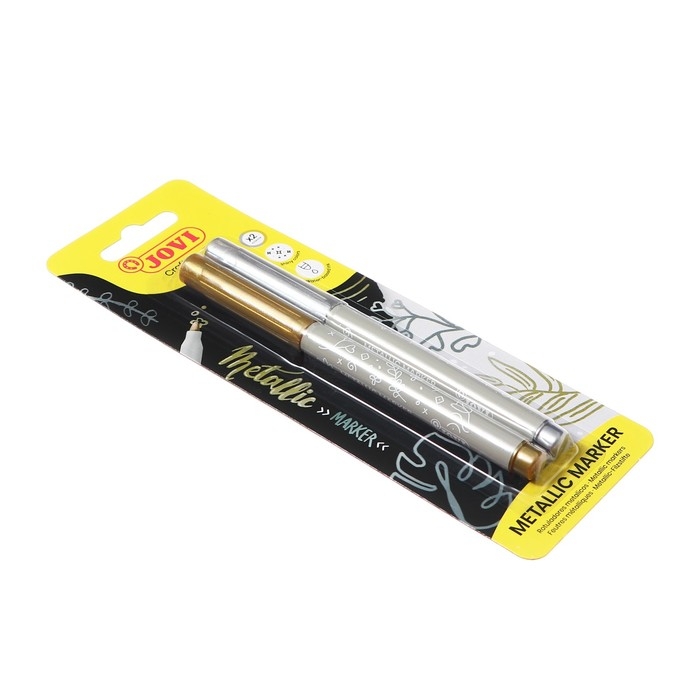 Маркер-краска (лаковый) для декора JOVI Decor Metalic, золото + серебро Маркер-краска (лаковый) для декора JOVI Decor Metalic, золото + серебро