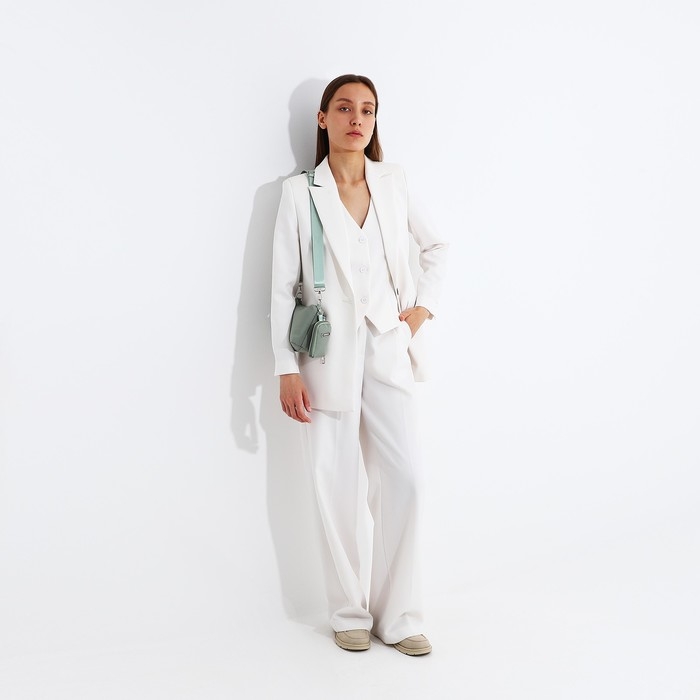 Сумка кросс-боди на молнии, цвет мятный