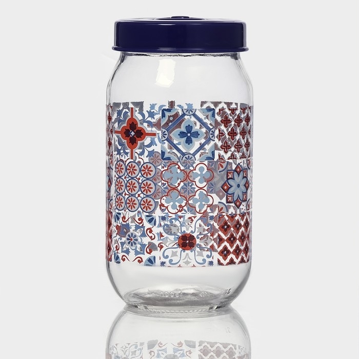 Банка стеклянная для сыпучих продуктов «Мозаика», 1 л