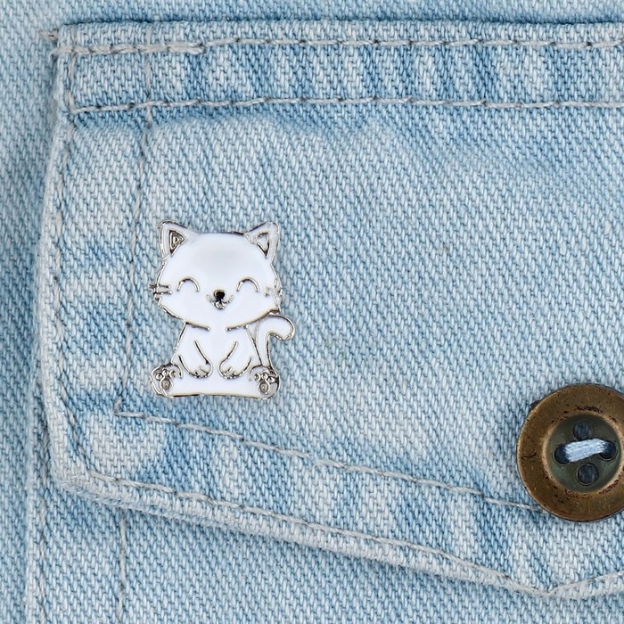 Значок металлический «Котик» 2,2 х 1,6 см Значок металлический «Котик» 2,2 х 1,6 см