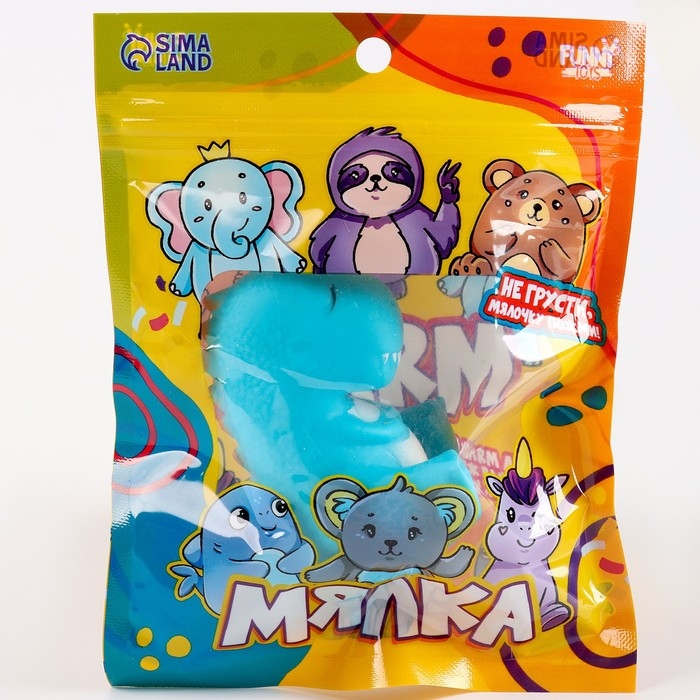 Антистресс сквиш мялка «Животные» , в пакете, с песком Антистресс сквиш мялка «Животные» , в пакете, с песком