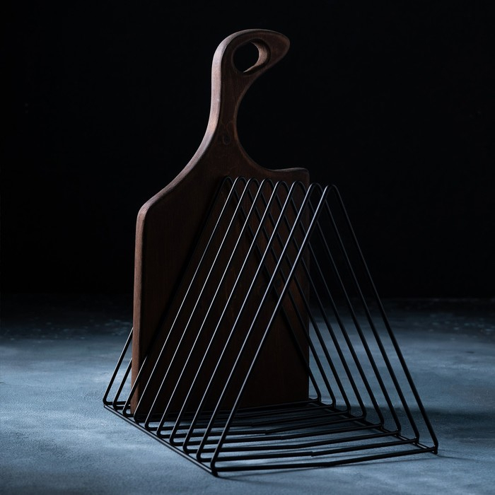 Подставка под разделочные доски Доляна «Лофт», 26×18×21, цвет чёрный Подставка под разделочные доски Доляна «Лофт», 26×18×21, цвет чёрный