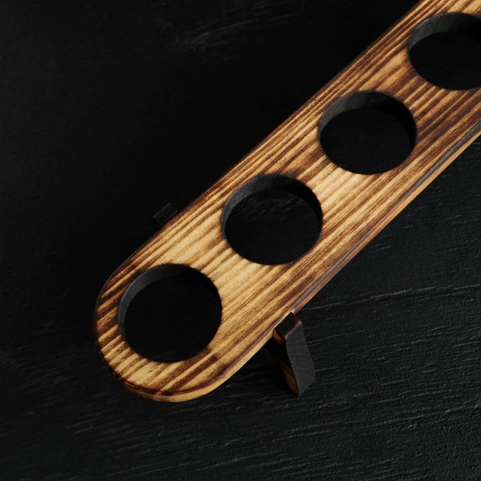 Доска деревянная для подачи шотов Wild Kitchen, 45.5×6.5×6 см, в обжиге, цельный кедр Доска деревянная для подачи шотов Wild Kitchen, 45.5×6.5×6 см, в обжиге, цельный кедр