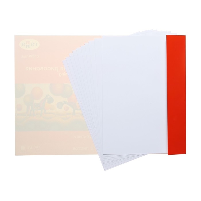 Бумага для рисования А3 10 листов, 190 г/м2,  Бумага для рисования А3 10 листов, 190 г/м2, "Мультики" Гамма, в папке, 180523_А318010