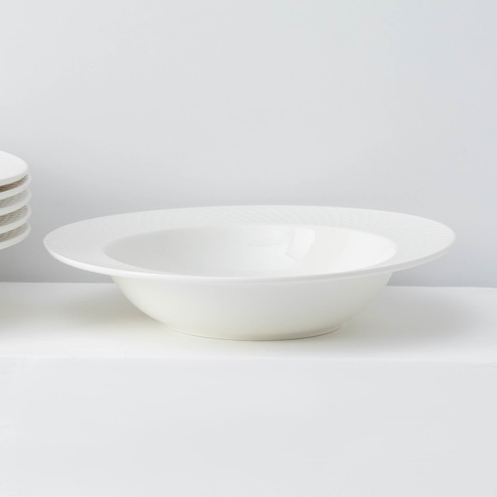 Набор тарелок глубоких фарфоровых Wilmax «Юлия Высоцкая», 6 предметов: 400 мл, d=22,5 см, цвет белый Набор тарелок глубоких фарфоровых Wilmax «Юлия Высоцкая», 6 предметов: 400 мл, d=22,5 см, цвет белый