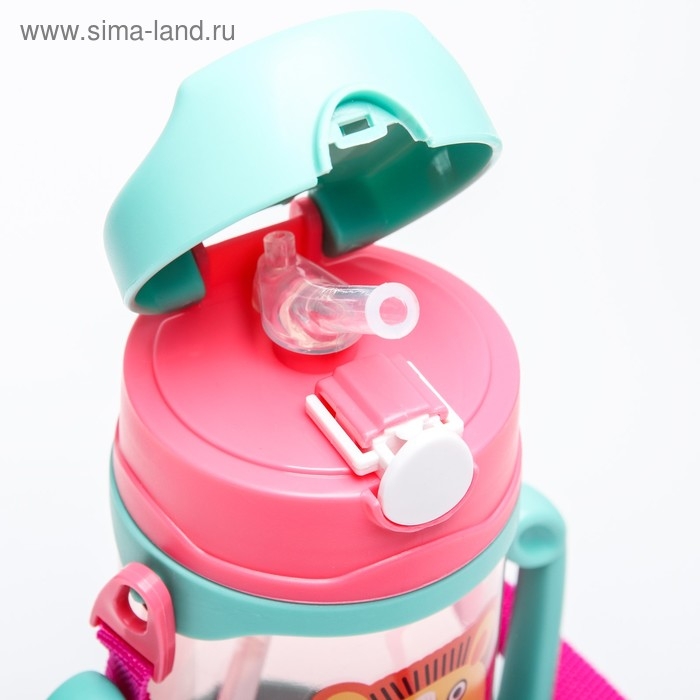 Поильник детский с силиконовой трубочкой «Лёва», 300 мл., с ручками, цвет бирюзовый Поильник детский с силиконовой трубочкой «Лёва», 300 мл., с ручками, цвет бирюзовый
