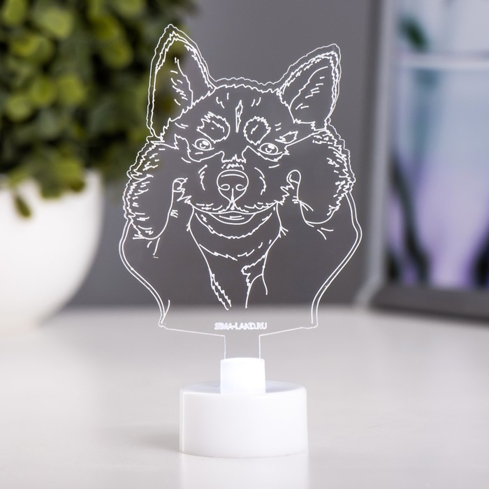 Светильник Светильник "Хаски" LED RGB 6 цветов от батареек LR1130, 3шт 7х10,5 см RISALUX