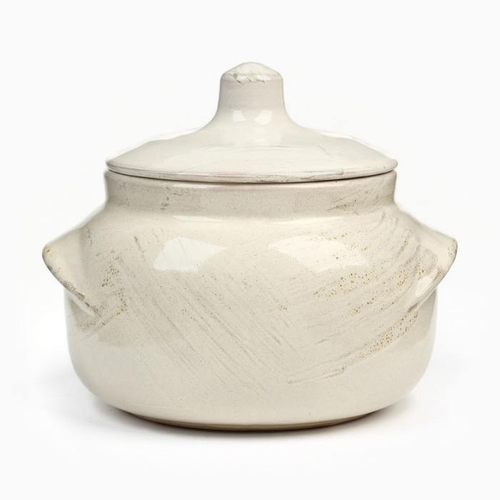 Горшок керамический для запекания  Горшок керамический для запекания "Новарусса №5" 0,5л / 14х12см, шебби