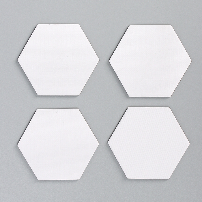 Набор холстов на магните «Шестиугольник», 7,5 см, 4 шт Набор холстов на магните «Шестиугольник», 7,5 см, 4 шт