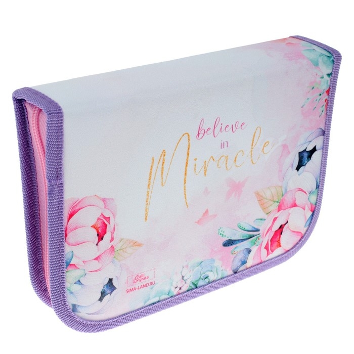 Пенал 3 секции, вкладка внутри, 140 х 210 х 40 мм, тканевый, Calligrata TOP Block Пенал 3 секции, вкладка внутри, 140 х 210 х 40 мм, тканевый, Calligrata TOP Block "Бабочки"