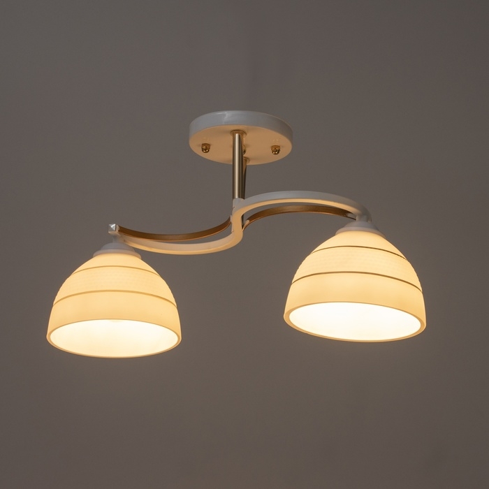 Люстра Люстра "Рина" 2хЕ27 40Вт бело-золотой 40х28 см