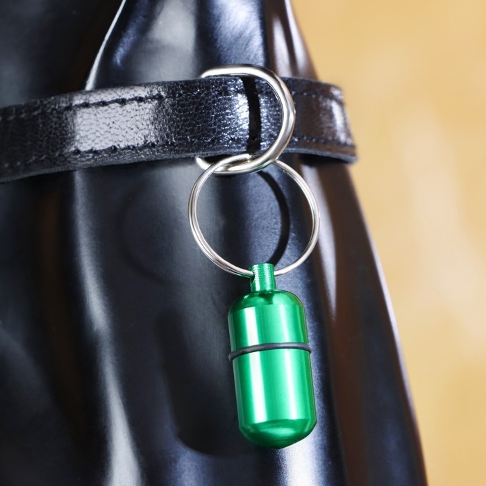 Адресник - капсула под записку, 2,2 х 1,3 см, зелёный Адресник - капсула под записку, 2,2 х 1,3 см, зелёный