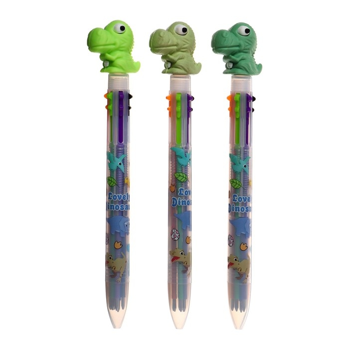 Ручка шариковая автоматическая Ручка шариковая автоматическая "Дракон", 6-ти цветная, МИКС