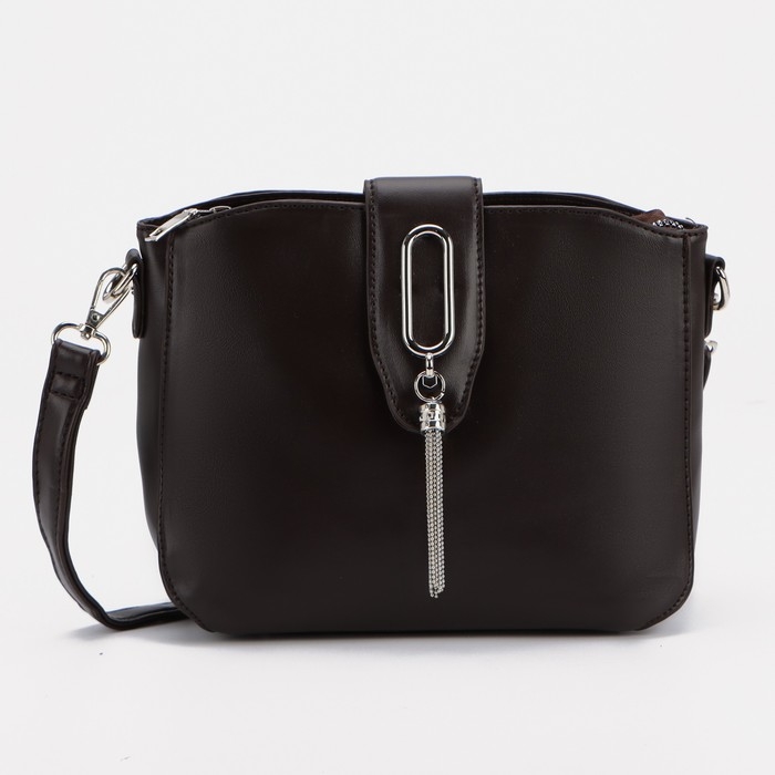 Сумка кросс-боди, отдел на молнии, наружный карман, цвет коричневый Сумка кросс-боди, отдел на молнии, наружный карман, цвет коричневый