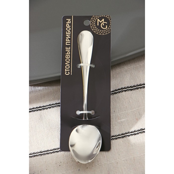 Ложка чайная из нержавеющей стали «Батиста», длина 14 см, цвет серебряный Ложка чайная из нержавеющей стали «Батиста», длина 14 см, цвет серебряный