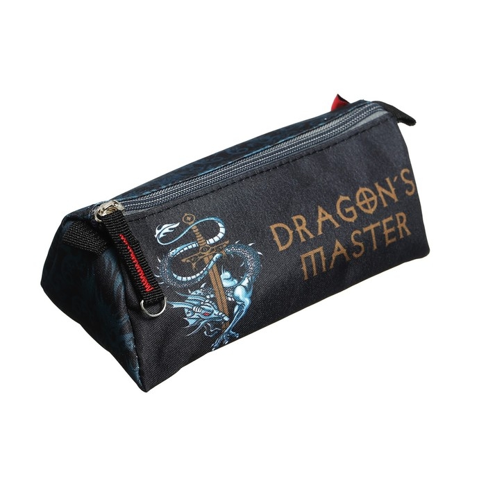 Пенал мягкий, 1 отделение, 85 х 200 х 65 мм, объёмный, Феникс  Пенал мягкий, 1 отделение, 85 х 200 х 65 мм, объёмный, Феникс "Мастер драконов" чёрный 61901