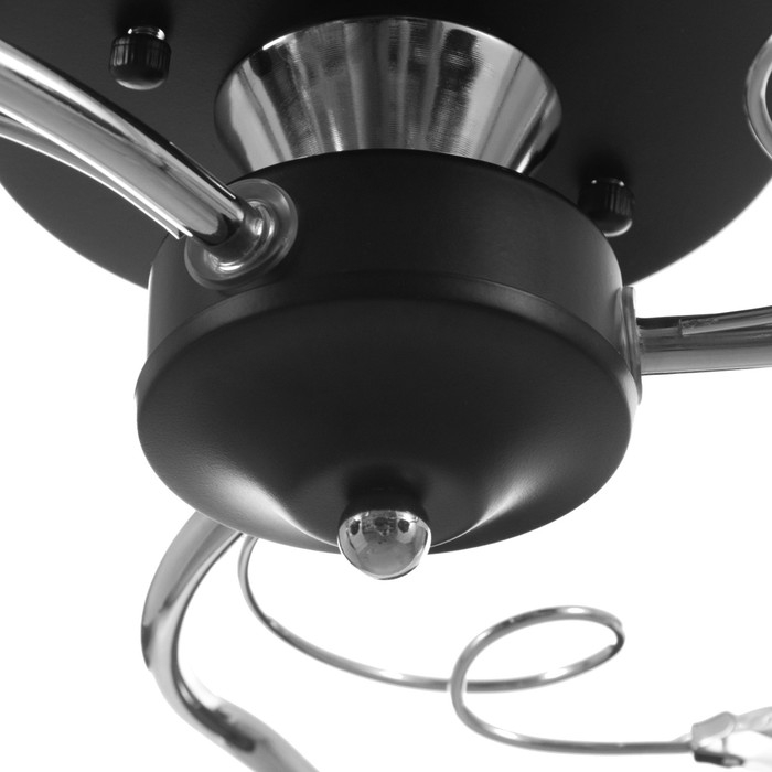 Люстра Люстра "Авиталь" 3хЕ27 40Вт чёрно-хромовый 53х53х23 см BayerLux