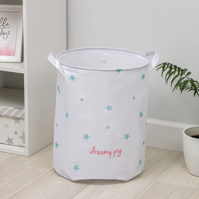 Корзина бельевая текстильная «Ёжик», 35×45 см Корзина бельевая текстильная «Ёжик», 35×45 см