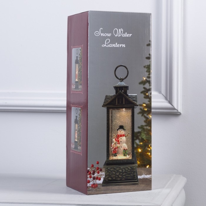 Светодиодная фигура «Фонарь с Дедом Морозом» 10 × 30 × 10 см, пластик, батарейки ААх3 (не в комплекте), USB, свечение тёплое белое Светодиодная фигура «Фонарь с Дедом Морозом» 10 × 30 × 10 см, пластик, батарейки ААх3 (не в комплекте), USB, свечение тёплое белое