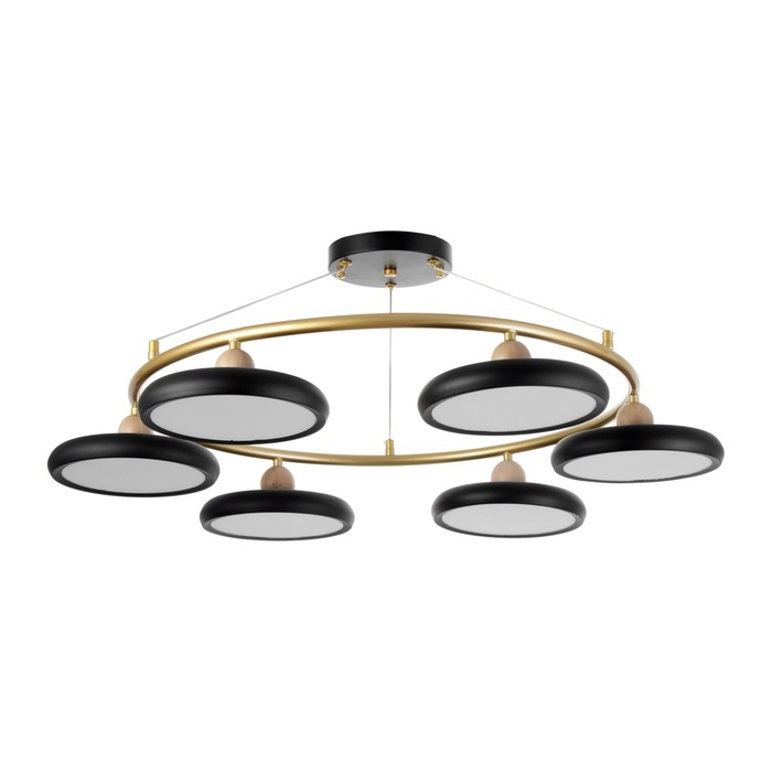 Люстра Люстра "Моника" 6хLED 144Вт 3000-6000К черно-золотой 78х78х100 см