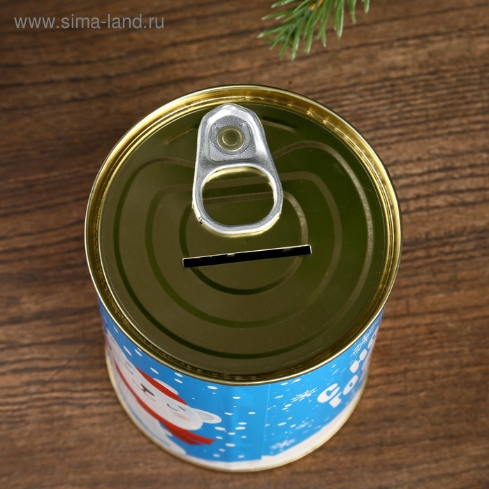 Копилка-банка металл  Копилка-банка металл "С Новым Годом. Дед Мороз" 7,3х9,5 см