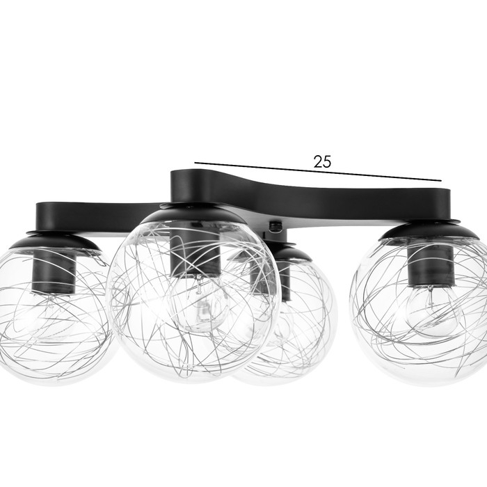 Люстра 2795/4 E27 40Вт черный 50х50х20 см BayerLux Люстра 2795/4 E27 40Вт черный 50х50х20 см BayerLux