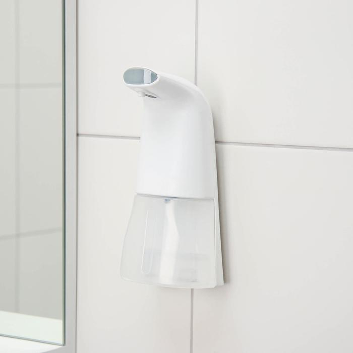 Диспенсер для антисептика/пенного мыла, 300 мл, сенсорный на батарейках, цвет белый Диспенсер для антисептика/пенного мыла, 300 мл, сенсорный на батарейках, цвет белый