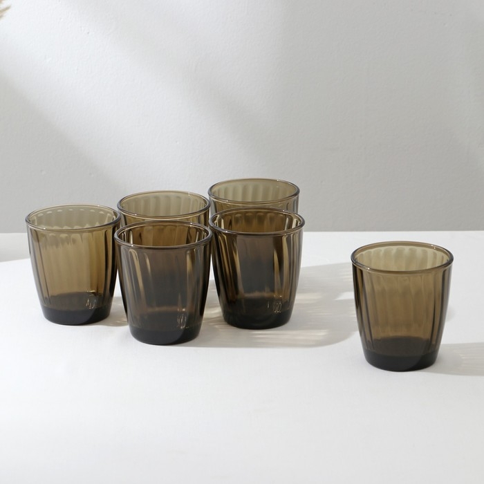 Набор столовый Elica, 44 предмета, стеклянный, дымка Набор столовый Elica, 44 предмета, стеклянный, дымка