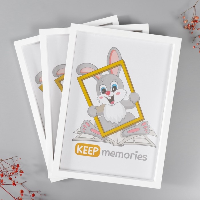 Набор фоторамок пластик L-3 21х30 см ( 3 шт.), белый Набор фоторамок пластик L-3 21х30 см ( 3 шт.), белый