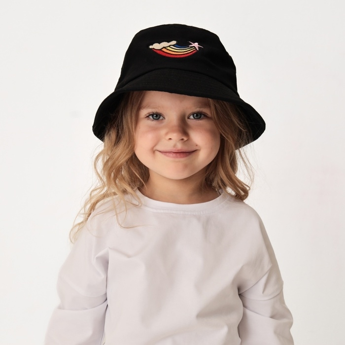 Панама для девочки Панама для девочки "Радуга" MINAKU цвет чёрный, р-р 50-52