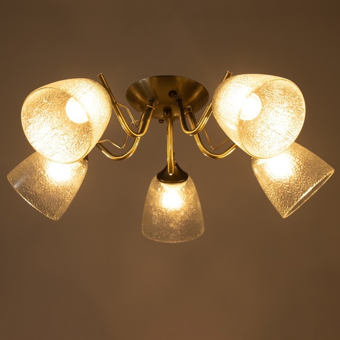 Люстра Люстра "Эсм BayerLuxина" 5хЕ27 40Вт бронза 50х50х19 см BayerLux