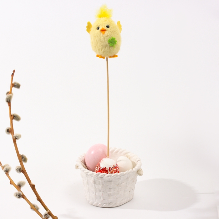 Пасхальный декор на палочке «Цыпленок», 5,5 × 7,5 × 33 см Пасхальный декор на палочке «Цыпленок», 5,5 × 7,5 × 33 см