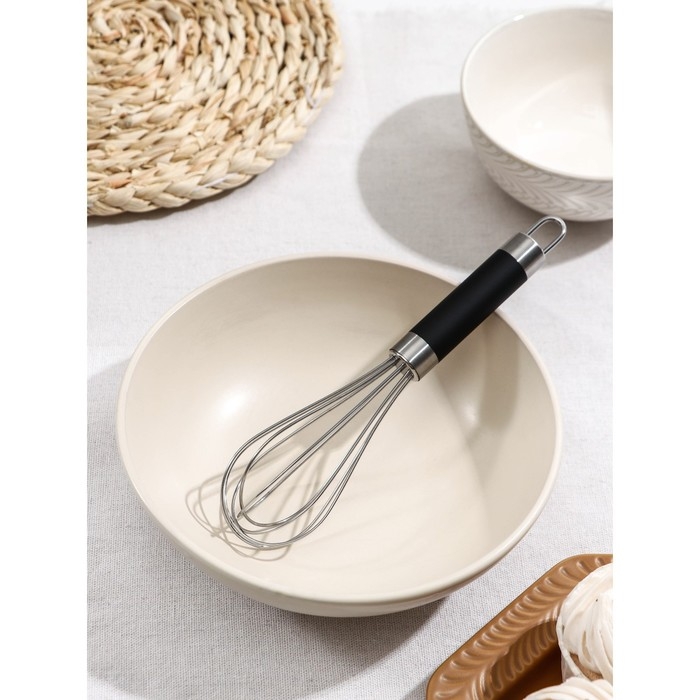 Венчик для взбивания Доляна Venus, 21 см, цвет чёрный Венчик для взбивания Доляна Venus, 21 см, цвет чёрный