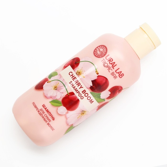 Шампунь для волос, питание и укрепление, 300 мл, аромат вишни, TROPIC BAR by URAL LAB Шампунь для волос, питание и укрепление, 300 мл, аромат вишни, TROPIC BAR by URAL LAB