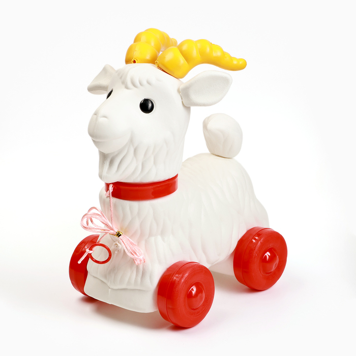 Развивающая игрушка - каталка детская  Развивающая игрушка - каталка детская "Козлик" на веревочке, 28 х 15 х 27 см