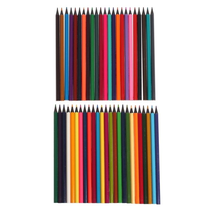 Карандаши 48 цветов в тубусе, корпус шестигранный (пластиковые) черное основание Карандаши 48 цветов в тубусе, корпус шестигранный (пластиковые) черное основание