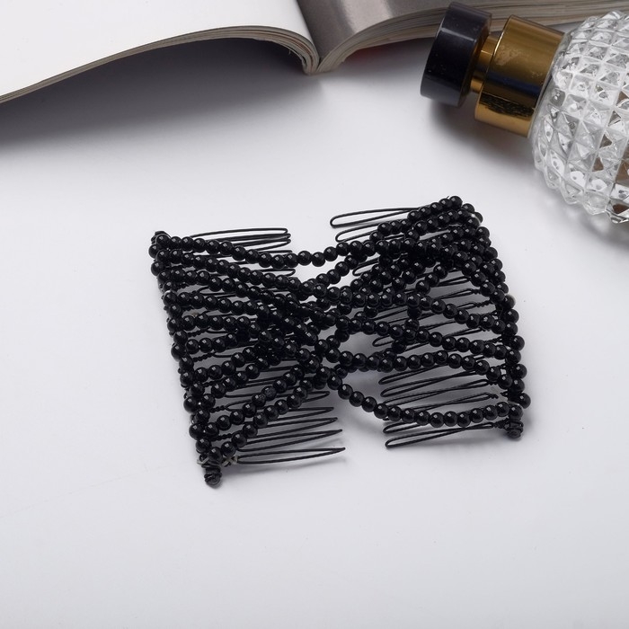 Зажим для волос Зажим для волос "Сетка" роскошь, 9,5 см, чёрный