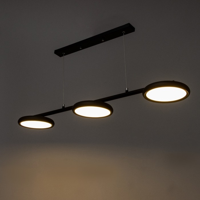 Люстра Люстра "Нильсин" 3хLED 72Вт 3000-6000К черный 100х20х100 см