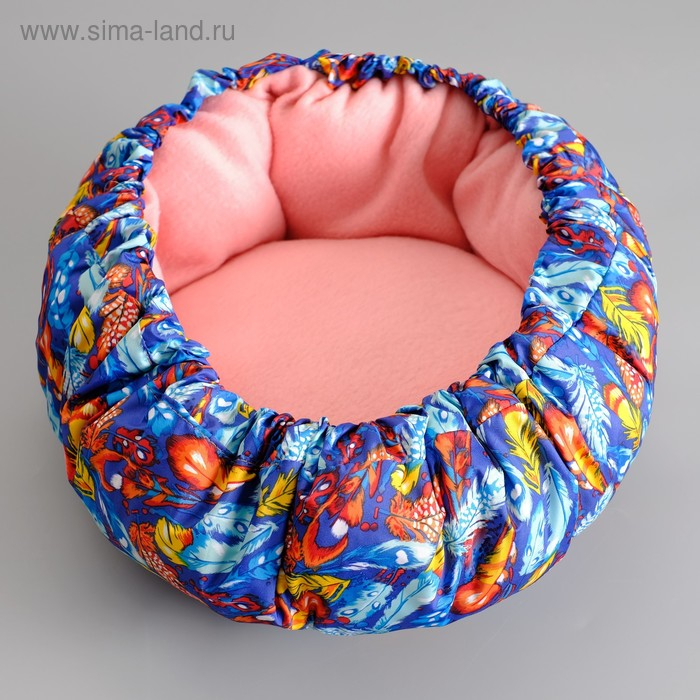 Лежанка-трансформер флисовая на затяжках, 50 см, микс цветов Лежанка-трансформер флисовая на затяжках, 50 см, микс цветов