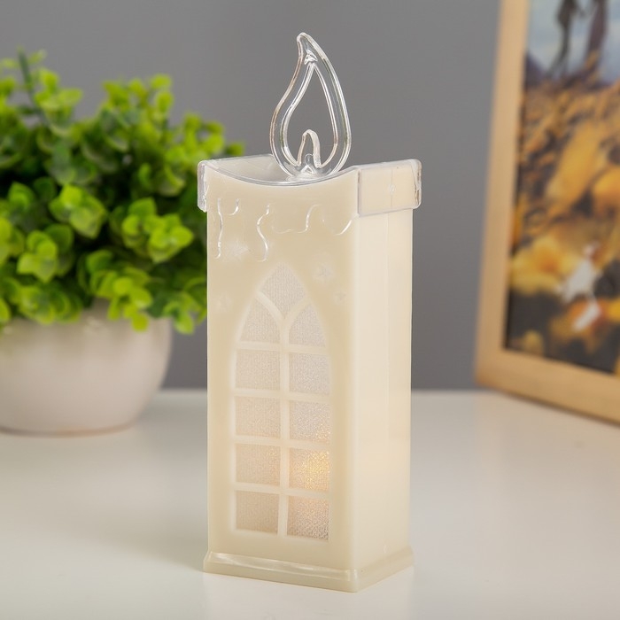 Ночник Ночник "Снежный домик" LED от батареек 3хLR1130 белый 5х4х16 см RISALUX