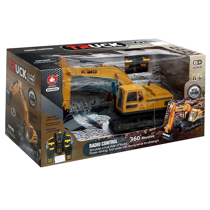 Экскаватор радиоуправляемый «Стройка», подвижный ковш, работает от аккумулятора Экскаватор радиоуправляемый «Стройка», подвижный ковш, работает от аккумулятора