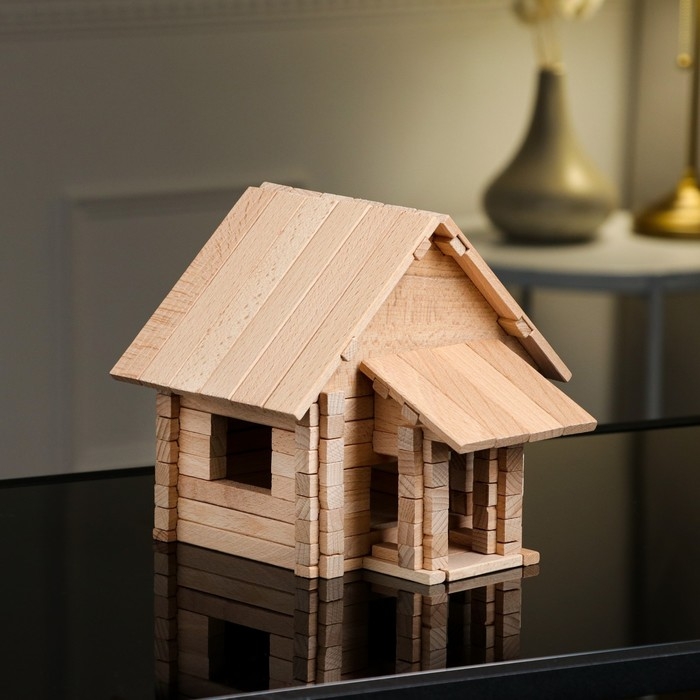Конструктор деревянный «Загородный домик», 3 в 1, 146 деталей, массив бука Конструктор деревянный «Загородный домик», 3 в 1, 146 деталей, массив бука
