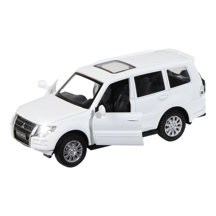 Машина металлическая Mitsubishi Pajero 4WD Turbo 1:43, инерция, открываются двери, цвет белый Машина металлическая Mitsubishi Pajero 4WD Turbo 1:43, инерция, открываются двери, цвет белый