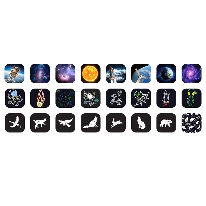 Проектор-фонарик «Полёт в космос», 3 слайда, 24 картинки Проектор-фонарик «Полёт в космос», 3 слайда, 24 картинки